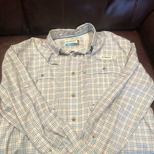 Magellan Outdoors Light Blue Checkered Men's Shirt